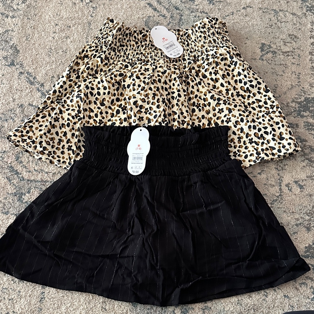 Wonder Nation Leopard and Black Skorts Set